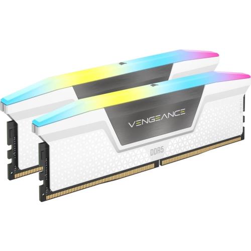 CORSAIR DDR5-6400MHz 勉強机いの一番マイコン用記憶装置 VENGEANCE RGB DDR5つづき物 Intel XMP記憶装置一揃いの道具 64GB 白いこと [32GB×2枚] CMH64GX5M2B6400C32W