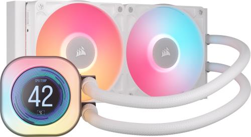 CORSAIR iCUE LINK TITAN 240放熱器 RX ARGB入れもの気違い付き添い人 LCD映写幕付 水冷式中央処理装置空調設備 白いこと CW-9061025-WW