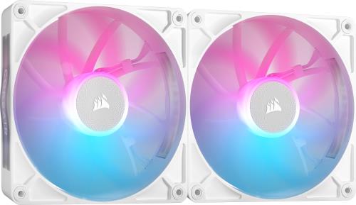 CORSAIR iCUE LINK RX140 RGB スターターキット 140mm PWM PCケースファン デュアルパック（iCUE LINKシステムハブ付属） ホワイト CO-9051024-WW