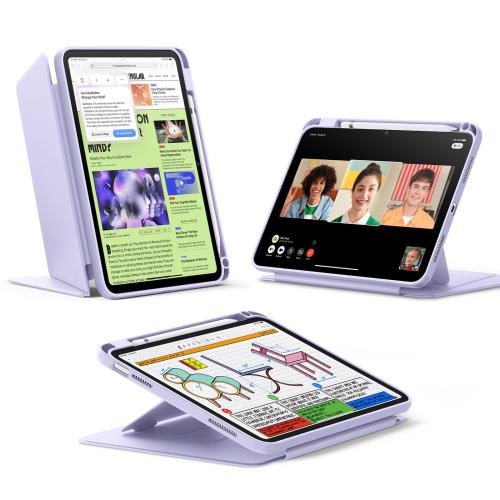ESR iPad 11世代 ケース A16 iPad 第10世代 / 第11世代 専用カバー (2022/2025モデル) ペン収納 耐衝撃 縦横スタンド 自動ウェイク/スリープ Pencil/USB-C対応 マルチアングルケース 11インチ/10.9インチ Flipシリーズ パープル