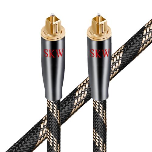 SKW 光デジタルケーブル 1.5M 光オーディオケーブル 光同軸 TOSLINK SPDIF OPTICAL サウンドバー/スピーカー/TV/PS4/DACなど適用