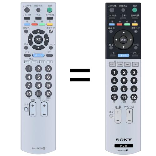 CLVIZCXOM テレビリモコン RM-JD010 ソニー代用リモコン