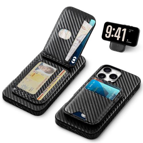TUCCH iPhone16 Pro Max 対応 ケース 折畳式カードケース付き iPhone 16 プロマックス ケース 背面カード収納 軽量 薄型 取り外し可能 磁気吸着 ワイヤレス充電対応 [RFIDブロッキング] 横置きスタンド機能 PU合皮 アイフォン16プロマック ススマホケース (2024年発売 あいふ