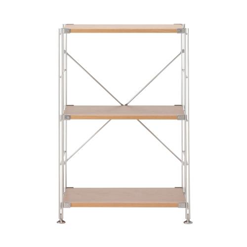 無印良品 ステンレスユニットシェルフ オーク材棚セット 小 幅58×奥行41×高さ83ｃｍ 83267001