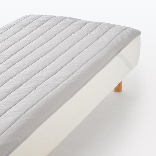 無印良品 木の実から作ったカポック混二重ガーゼ 敷パッド／ＳＤ ・１２０×２００ｃｍ・グレー 84680090
