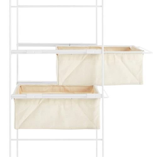 楽天市場】無印良品 スチールユニットシェルフ帆布バスケットセット