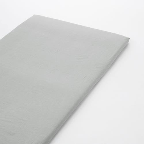 無印良品 洗いざらし敷ふとんシーツ兼浅型ボックスシーツ グレー ダブルサイズ 140×200×3～10cm用 83331221
