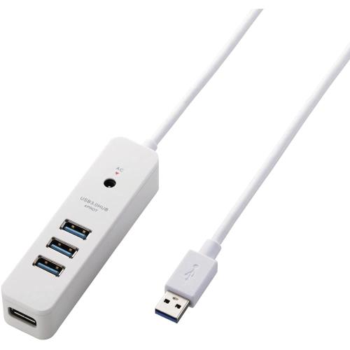 エレコム USB3.0 ハブ 4ポート ACアダプタ付 セルフ/バス両対応 マグネット付 MacBook / Surface Pro / Chromebook他 ノートPC Nintendo Switch対応 ホワイト U3H-T410SWH 7,022円