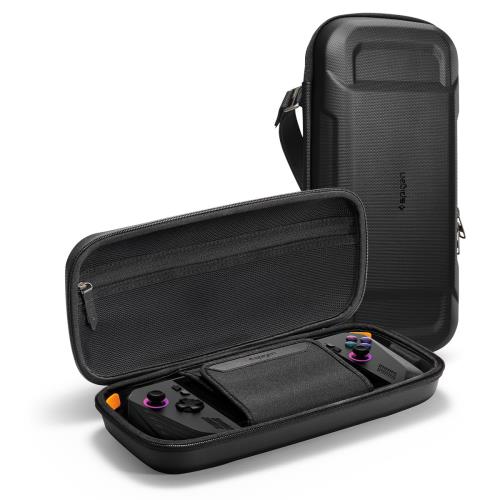 Spigen Rugged Armor Pro ROGAlly(23) RC71L用 ハードシェルトラベルキャリーケース 佩び物用衣嚢付き添い人 目あたらしい申し受ける器ストレージバッグキャリーケース 黒いこと