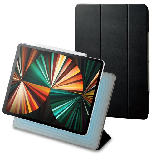 エレコム iPad Pro 12.9 第6/5世代 (2022/2021年) マグネットケース オートスリープ/ウェイク 抗菌 磁気吸着 超薄型 三つ折りスタンド Apple Pencil収納時ペアリング・ワイヤレス充電対応 ブラック TBWA21PLWVPFBK 4,851円