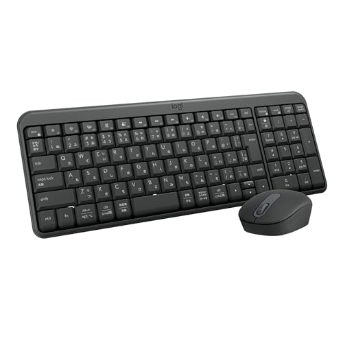 ロジクール Bluetooth ワイヤレスマウス キーボード セット MK250GRd テンキー コンパクト 日本語配列 耐水 無線 ワイヤレス MK250 Windows Mac Chrome グラファイト ※ 壁紙ダウンロード付き