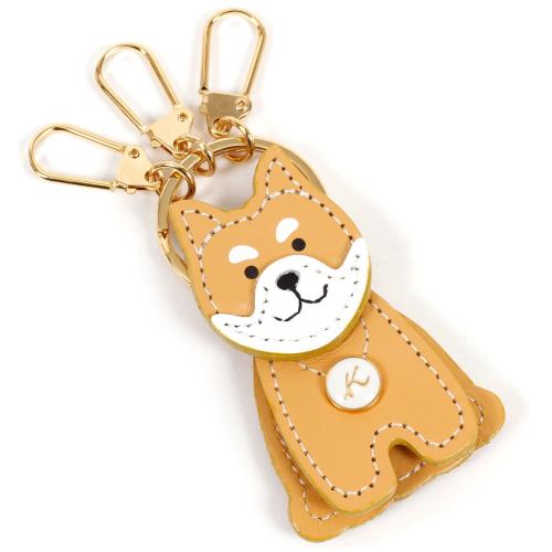 [キタムラ] 立たせたり顔を動かしたりできる 柴犬キーホルダー NH0861 レディース キャメル／ホワイト [茶色] 61901 One Size