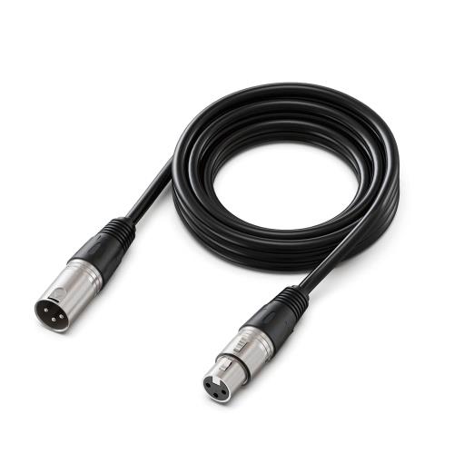 FIFINE XLR ケーブル 延長コード 3m XLRマイク/オーディオアンプ/オーディオインターフェース/ミキサー対応 キャノンケーブル 配信機材 録音スタジオ適用 オス-メス 高耐久性 黒 ブランド L9
