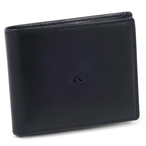 [キタムラ] カーフ 二折財布 RH0591 ダークブルー [紺] 10101