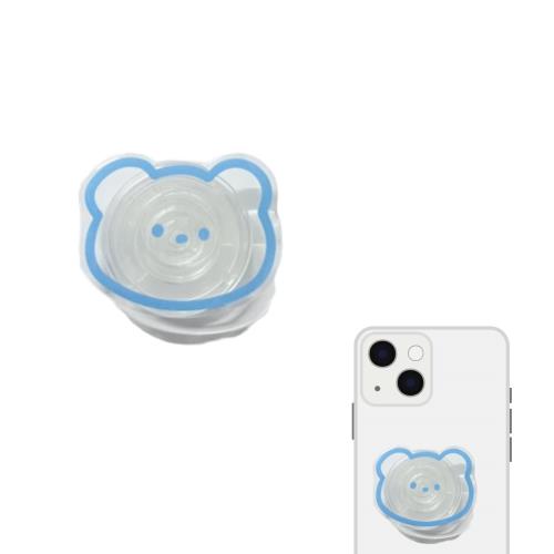 スマホリング おしゃれ 各種他対応 スマホリング かわいい アクリル スマホケース KUMA クマです BEAR スマホ小物 スマホ グリップトック グリップトーク スマホグリップ ホールドリング 落下防止 かわいい (Bear-02)画像