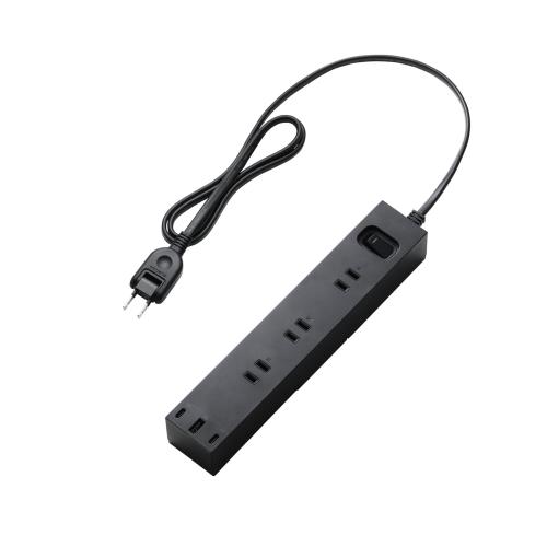エレコム 電源タップ USBタップ 30W 3ポート Type-C USB-A 6個口 1m 一括スイッチ 回転脚付き 雷ガード付き ブラック ECT-3910BK
