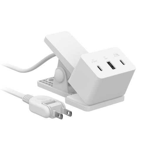 エレコム 充電器 クリップ型 USB PD 合計最大65W Type-C USB-A 3ポート 吊り穴付き ホワイト EC-AC11667WH 5,159円