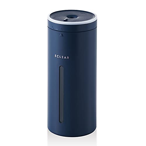 2021年モデル エレコム 加湿器 超音波式 抗菌 アロマディフューザー エクリアミスト USB給電 容量350ml 最大4時間 自動電源OFF機能 車載対応可 間欠噴霧モード搭載 次亜塩素酸水対応 ネイビー HCE-HU2104UNV