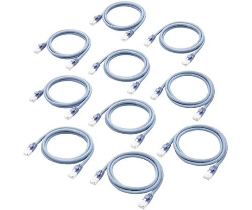 エレコム LANケーブル CAT6準拠 EU RoHS指令準拠 爪折れ防止 簡易パッケージ仕様 1m ブルー 10個セット LD-GPT/BU1/RS1