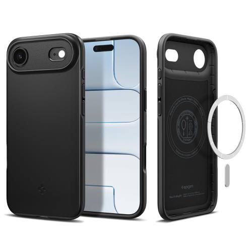 Spigen 創業18年の技術力 iPhone Air ケース MagSafe対応 マグネット搭載 米軍MIL規格 マット 薄型 シン・フィット・マグフィット (ブラック) ACS09916
