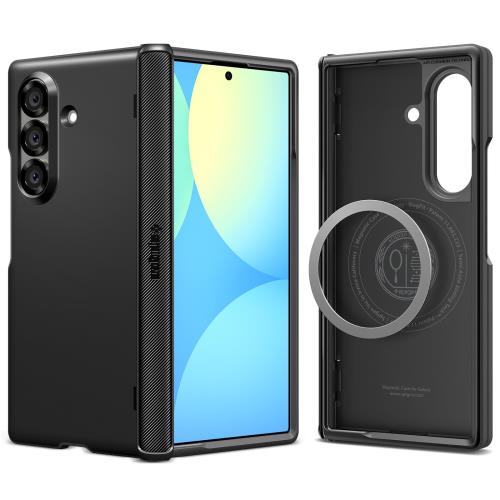 Spigen 創業18年の技術力Galaxy Z Fold7 ケース ヒンジ保護 MagFit対応 フルカバー 耐衝撃 レンズ保護 指紋防止 スリムアーマー・プロ・マグフィット ACS09551 (ブラック)