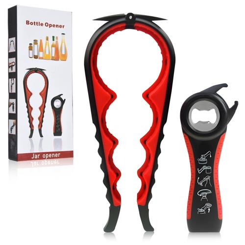 Sediven 瓶の蓋 オープナー ジャーオープナー 蓋開ける道具 蓋開け 4段階 多機能ボトルオープナー キャップ ペットボトル 弱い手用ジャーオープナー 簡単 栓抜き ボトル （ブラック）画像