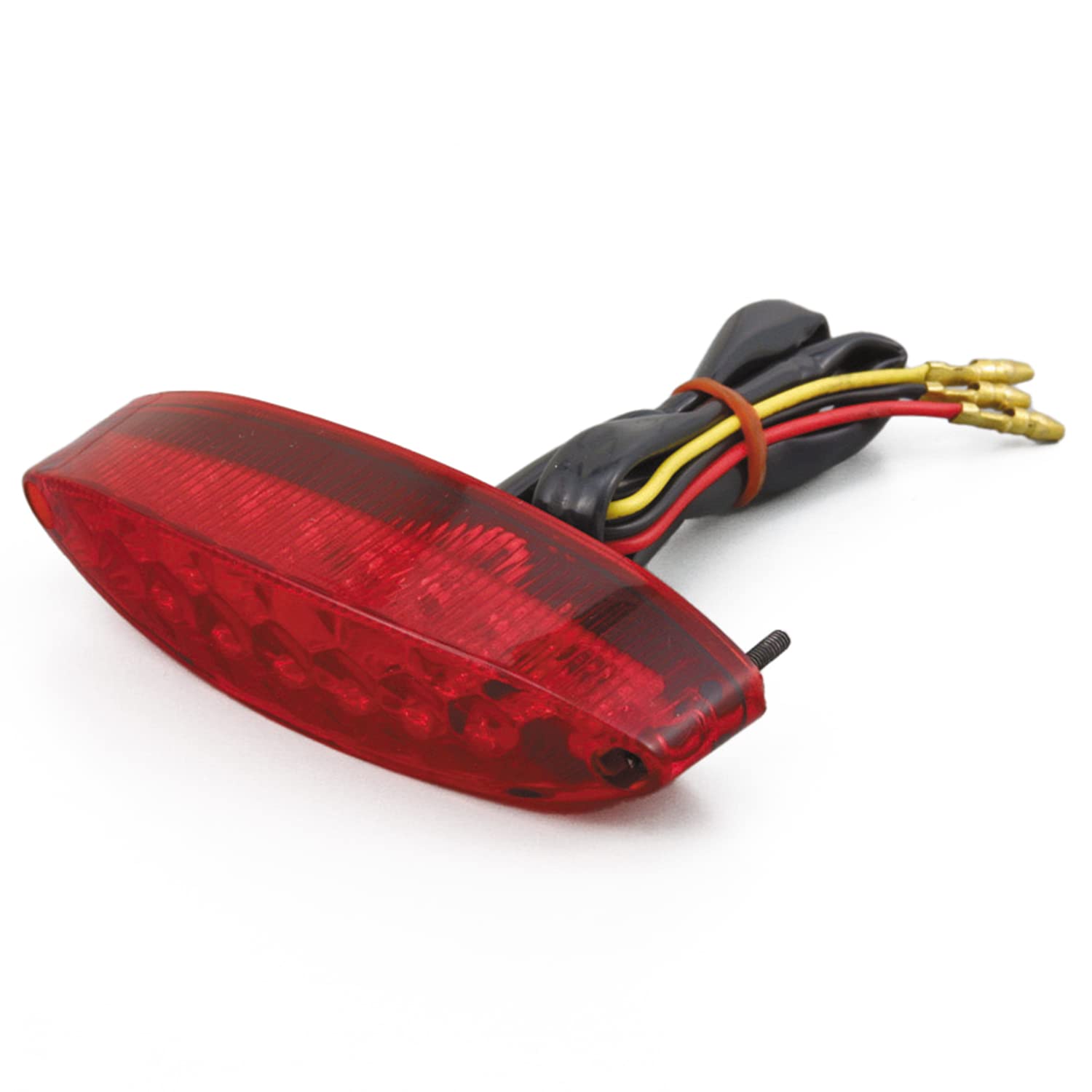 デイトナ(Daytona) バイク用 スリムオーバルテールランプ 汎用タイプ LED ライセンスランプ内蔵 取付ピッチ96mm 63343