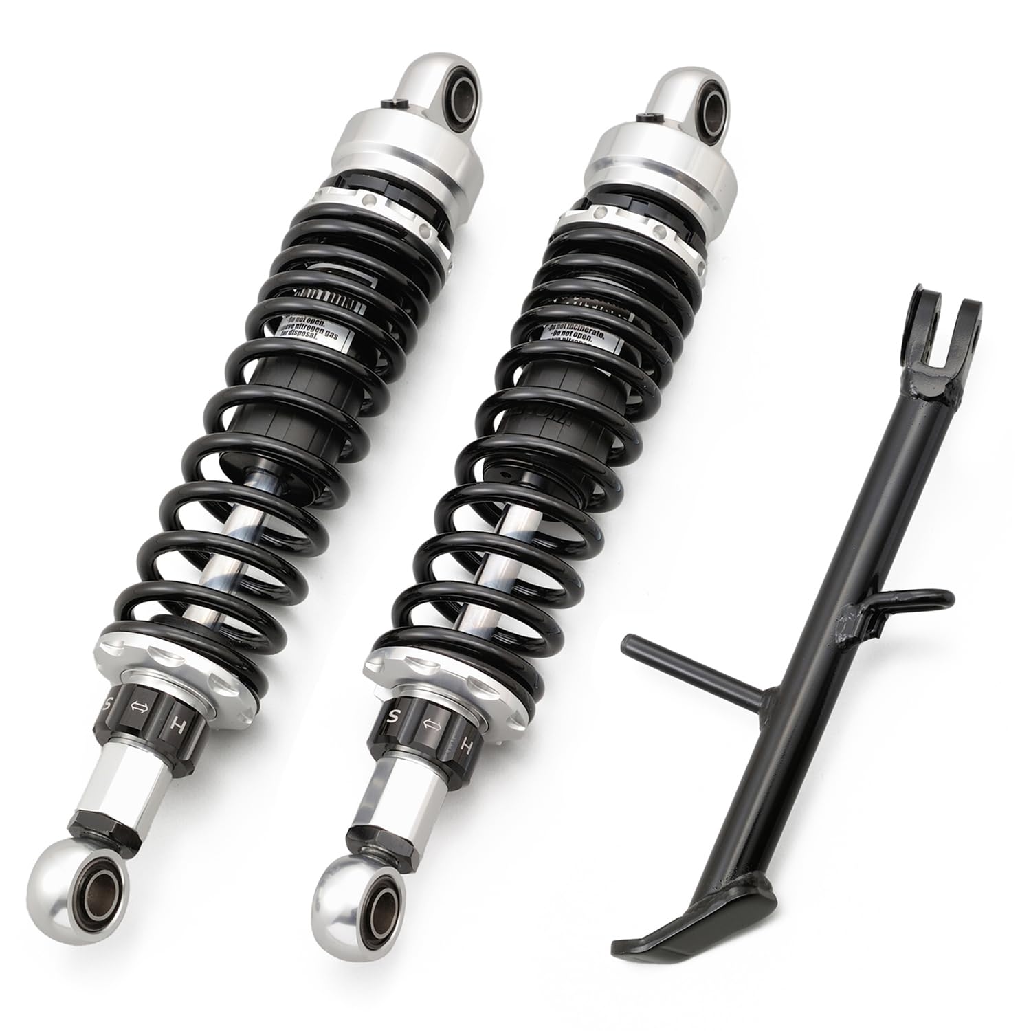 デイトナ(Daytona) バイク用 リアサスペンション GB350/S(21-22)専用 ローダウン 純正比-15~-30mm 減衰調整20段階 乗り心地改善 ショートサイドスタンド付属 ローダウンキット シルバーボディ 30127