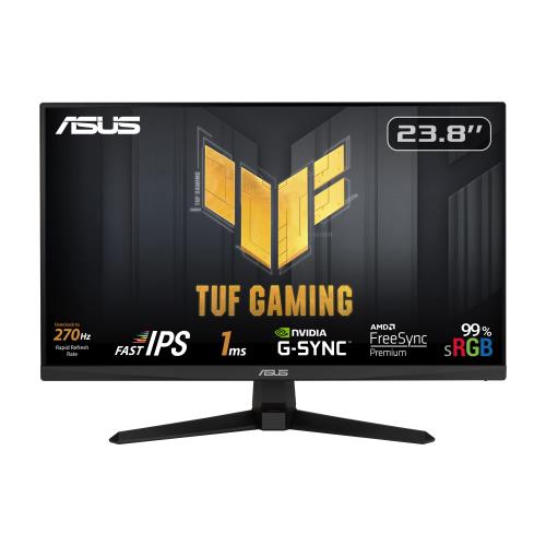 ASUS ゲーミングモニター TUF Gaming VG249QM1A 23.8in / 270サイクル / Fast IPS/盛りだくさん固定ディスク / 1ms / 99% sRGB/FreeSync Premium / HDMIx2, DisplayPort/国内置き目品 PCアクセサリー-パソコン・周辺機器-その他