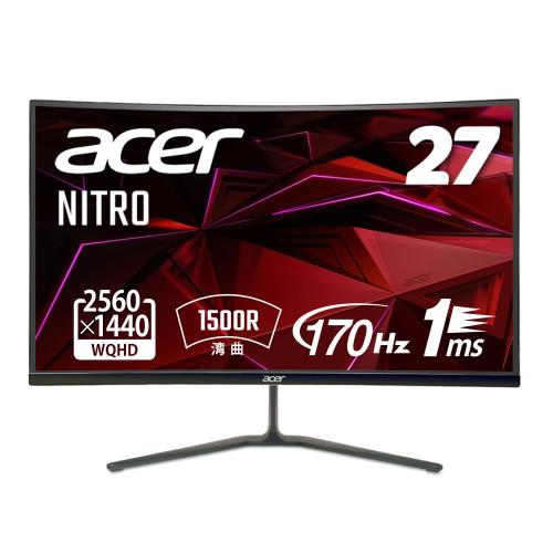 日本エイサー Acer ゲーミングモニター Nitro ED270UP2bmiipx 27in VA 非光輝 ひん曲げる1500R WQHD 170サイクル 1ms(VRB) マイコン/なおなお書き5/Xbox X/S方角 HDMI 2.0 DisplayPort VESAマウント相応う 金棒引き内蔵 受話器端子 AMD FreeSync Premium HDR10