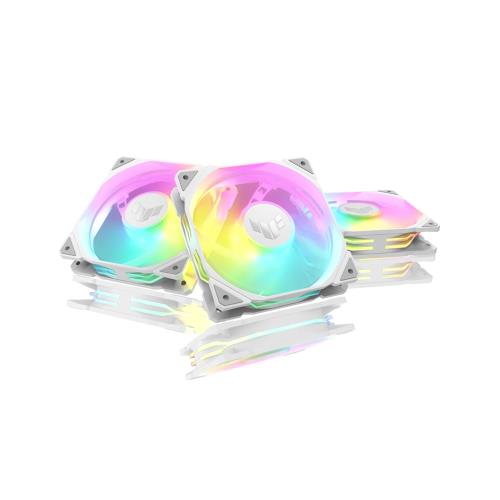ASUS ケースファン 120mm 3個パック Aura Sync 正回転 TUF GAMING TR120 FAN ARGB WHITE 3IN1 白 国内正規代理店品