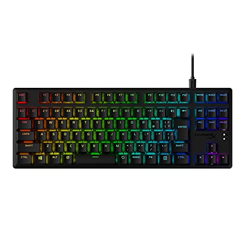 ハイパーエックス(HyperX) 日本語取り合わせAlloy Origins Core RGB PBTメカニカルゲーミングキーボード テンキー受け答え HyperX赤軸 ゲーマー向け 製造業者2年引き受ける 639N7AA#ABJ 黒