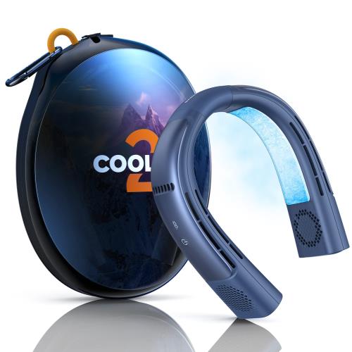 COOLIFY 2・5000mAhモデル TORRAS ネッククーラー 首掛け扇風機 冷却プレート 母の日 ギフト 四風道送風 サラウンド型 9段階自由調節 携帯扇風機 くびかけ ねっくくーらー 冷房/暖房 半導体冷却 Type-c充電 熱中症対策 父の日 プレゼント LED付き ネックファン ブルー