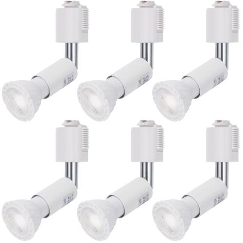 DiCUNO ダクトレール用スポットライト E11口金 LED電球付き 5W 40W相当 昼白色 ライティングバー用スポットライト高演色性 LEDスポットライト Ra98 ダクトレール用器具 ホワイト 広配光 非調光 6個セット 6,237円