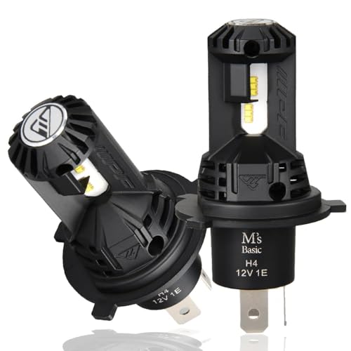 M's Basic by IPF ヘッドライト フォグランプ LED バルブ スマートシリーズ 4000K H4 ハロゲンサイズ型 ファン付きモデル アシンメトリートップシェード採用 AMZ-HFE142