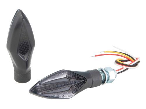 キジマ (kijima) バイク バイクパーツ LEDコンビ(ウインカーテールランプ) TRDタイプ シーケンシャル 12V2.7/0.2/2W ブラックボディー/スモークレンズ 219-5182