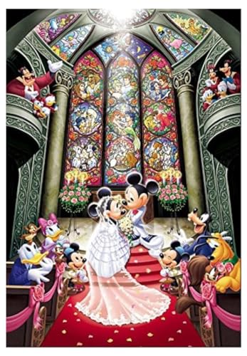テンヨー(Tenyo) 日本製 1000ピース ステンドアート ジグソーパズル ディズニー ファンタジー セレブレーション (51.2x73.7cm) DS-1000-763 サービスカード付き
