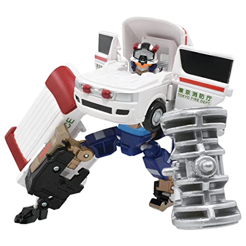 タカラトミー(TAKARA TOMY) トミカ ジョブレイバー JB03 メディブレイバーカスタム トヨタ ハイメディック救急車 ミニカー 遊び道具 3歳以上