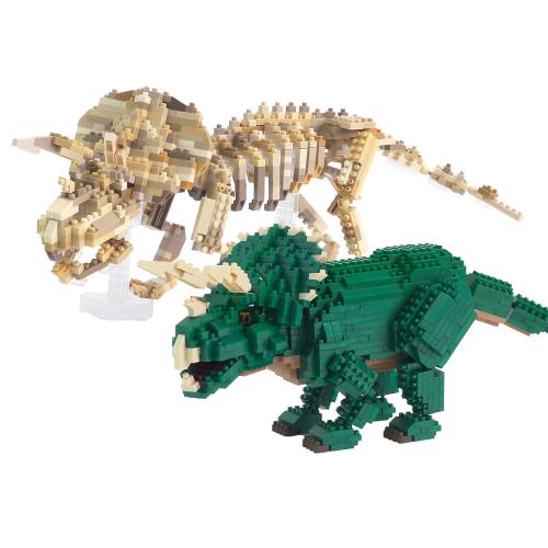 カワダ(Kawada) ナノ立ちはだかる ダイナソーデラックスエディション トリケラトプス  トリケラトプス枠組み模範例 2体仕掛ける A005