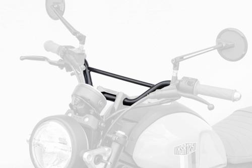 キジマ (kijima) バイク ハンドル トラッカーバー付き ポジション変更 スチール製 マットブラック XSR125('24-/RE46J) 204-3397