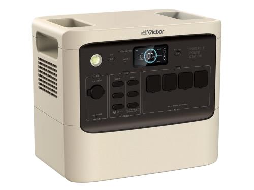 JVCケンウッド Victor BN-RF1500-CA ポータブル電源 リン酸鉄 AC出力 1500W 容量 1536Wh 国内メーカー品質 家庭用 長寿命 ポータブルバッテリー 防災 アウトドア キャンプ 正弦波