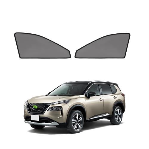 2025最新型高密メッシュ＆遮蔽遮熱 Cartist ニッサン 新型エクストレイル T33型 メッシュカーテン X-TRAIL 4代目 2022年7月-現行 遮光カーテン サンシェード カーシェード フロントドア 遮光カーテン UVカット マグネット式 簡単着脱 遮光 断熱 インテリア 日よけ 車種専用 2