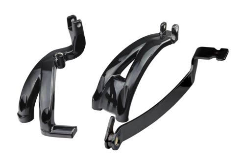 キジマ(Kijima) バイクパーツ ステップバックキット ソフテイル フォワードコントロールモデル 65mmバック/65mmアップ スチール製ブラック仕上げ HD-05448