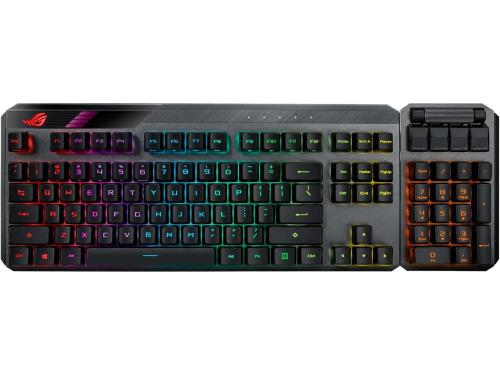 ASUSTek ゲーミングキーボード ROG Claymore II メカニカル ワイヤレス/有線 ROG-RXスイッチ 80%/100%レイアウト バッテリー 最大144時間 脱着式テンキーパッドとリストレスト US配列 国内画像