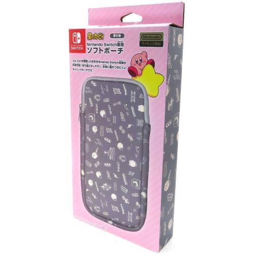 NINTENDO SWITCH専用 ソフトポーチ 星のカービィ グレー画像