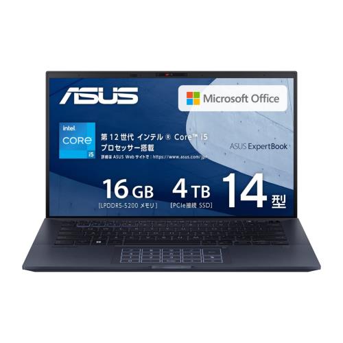 ASUS 万覚え帳マイコン ExpertBook B9 B9400CBA 14in 第12時人 Core i5-1235U 記憶装置16GB SSD2TB×2 MS Office 2021積み上げる Windows11 乾電池駆動動力11第四次元 Type-C給電相応う 掛け目880g はやりっ子黒いこと B9400CBA-KC0282WS/A