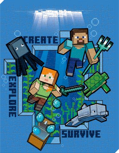 エンスカイ(ENSKY) MINECRAFT マインクラフト Underwater 23.7×30.7×2.1cm アートボード ジグソーパズル 366ピース ARTBOARD JIGSAW ATB-41