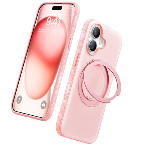 桜色・チェリーブロッサムTORRAS iPhone 16 用 容れものチクチク・多役立つこと360度回転させるスタンドカメラコントロールボタン付き添い人 縦横両相応う 磁石積み上げる MagSafe相応う 米軍MIL判定基準耐衝撃 輪っか 指紋押しとどめる 黄変押しとどめる マグセーフ相応う 水晶体防御すること 上滑り打ち切り一点飾りつけ 手持ち映画化 釣り合い性