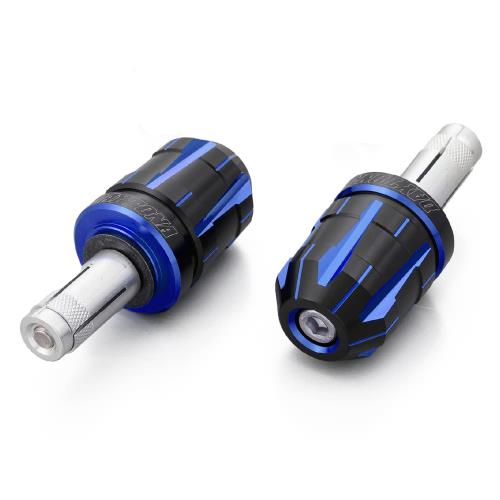 デイトナ(Daytona) PREMIUM ZONE(プレミアムゾーン) バイク用 バーエンド スズキ / 汎用(ハンドル内径φ14-19) TECHNO ブルー 35471