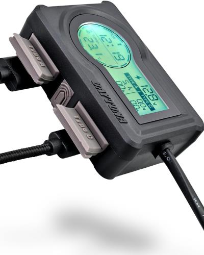 デイトナ(Daytona) バイク用 USB電源 電圧計/電波時計/気温計付き USB-A+C PD3.0対応 急速充電 36W iPhone/Android対応 デジタル マルチメーター 31578